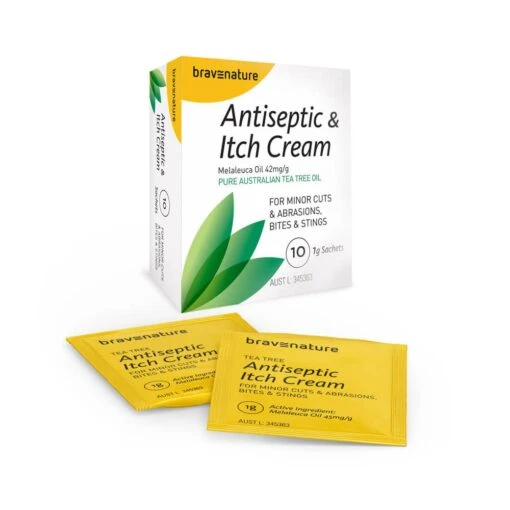 Bravenature Antiseptic Itch Cream Sachets 1g [Pack Of 10]