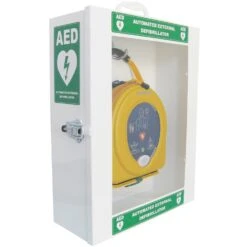 HeartSine Defibrillator Steel Wall Cabinet With Clear Door -Rocktape Shop 610002 heartsine defibrillator steel wall cabinet with clear door 3