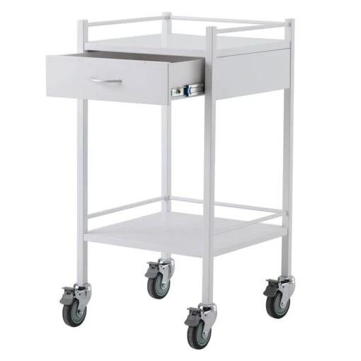 Pacific Medical Powder Coated Trolley [One Drawer] - Image 2