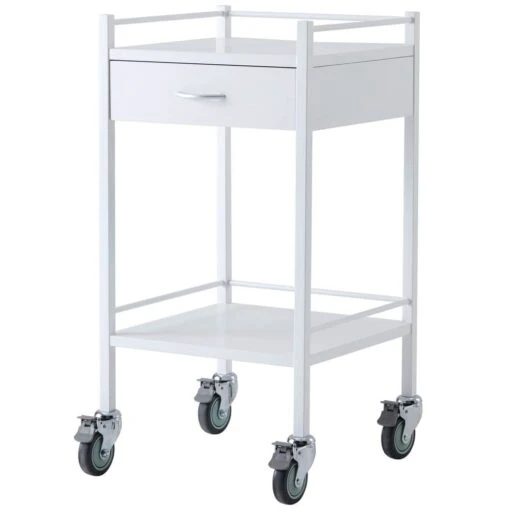 Pacific Medical Powder Coated Trolley [One Drawer] - Image 3